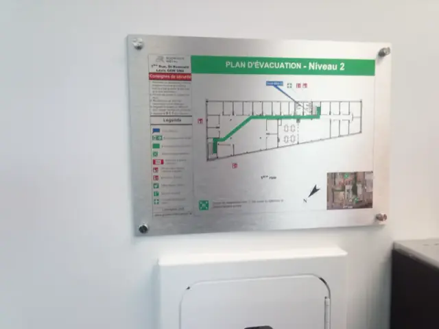 Aluminium panel plan d'évacuation 3