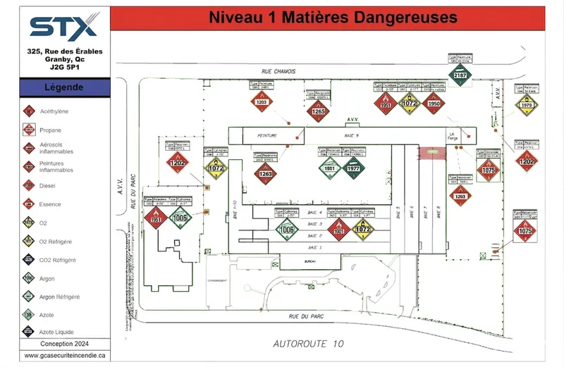 Plans de matières dangereuses